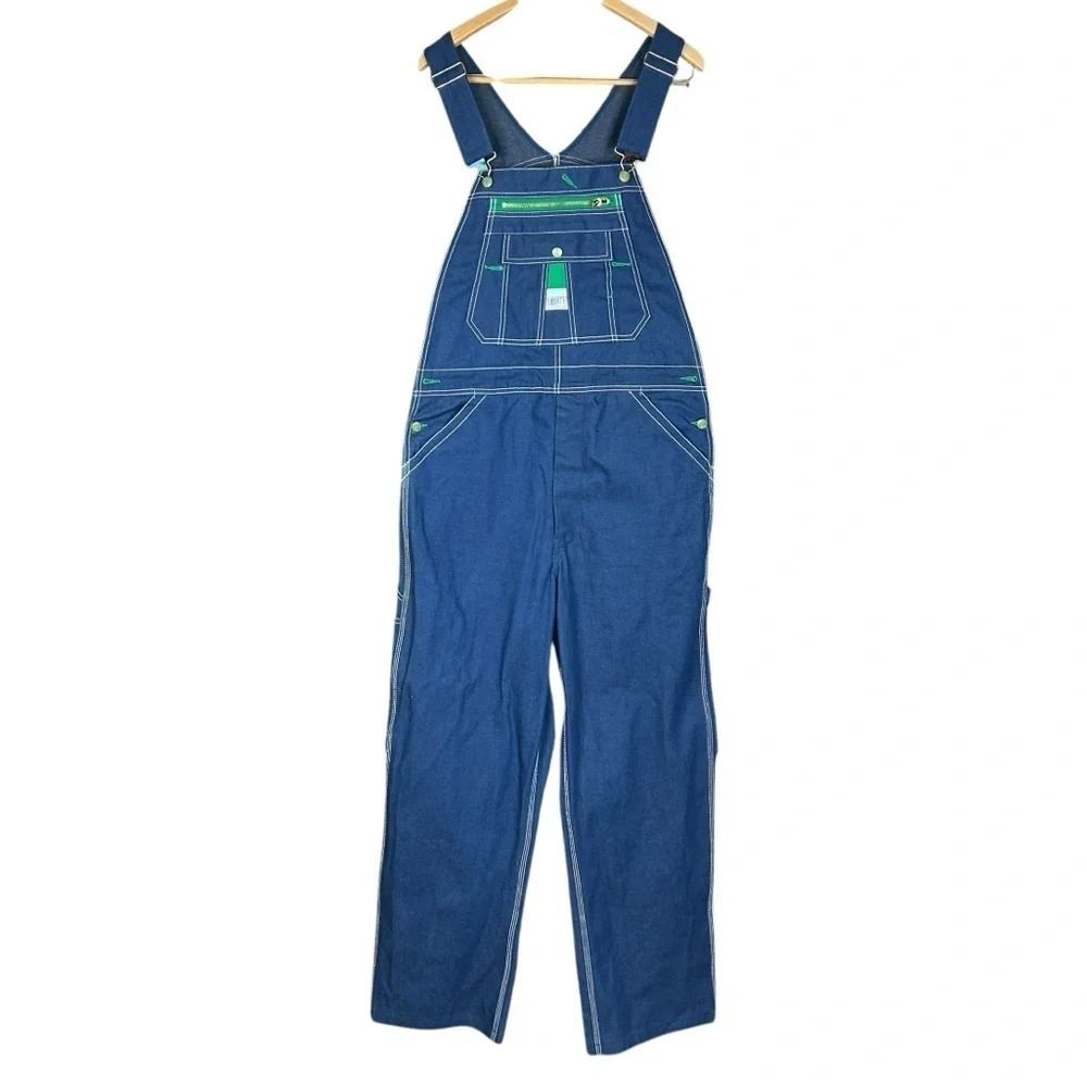 Vintage Liberty Men's Rigid Denim Bib Overalls 36 FLAW Grunge Normcore